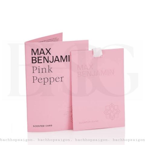 Thẻ thơm phòng treo tủ Max Benjamin Pink Pepper Scent Card