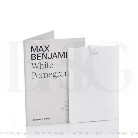 Thẻ thơm phòng treo tủ Max Benjamin White Pomegranate Scent Card hương Lựu trắng