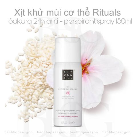Xịt khử mùi cơ thể Rituals of SAKURA Anti perspirant Spray 24h (150ml)