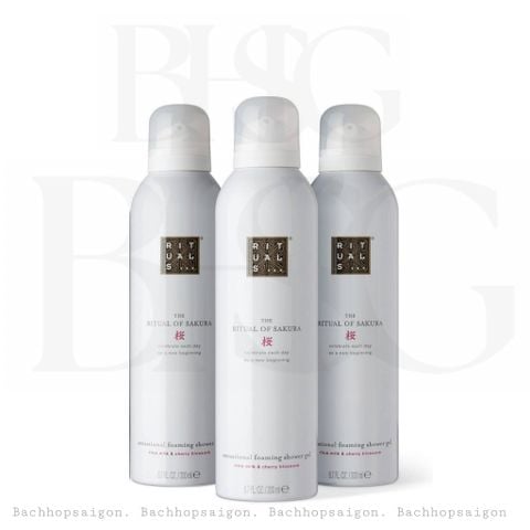 Set Sữa tắm tạo bọt Ritual of SAKURA foaming shower gel Value Pack 3