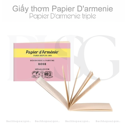 Giấy Thơm PAPIER D'ARMÉNIE La Rose scent papers
