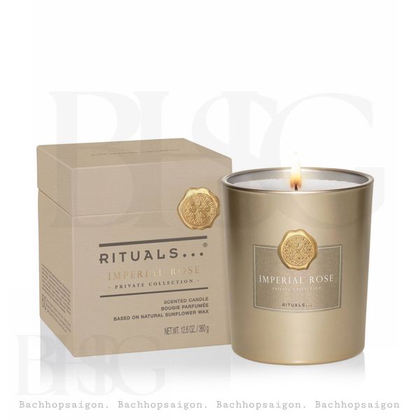 Rituals of IMPERIAL ROSE Scented Candle Private collection - Nến thơm hoa hồng hoàng gia 360g