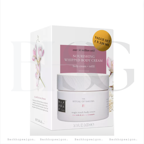 Set Kem dưỡng thể The Rituals of Sakura Body cream and refill 220ml