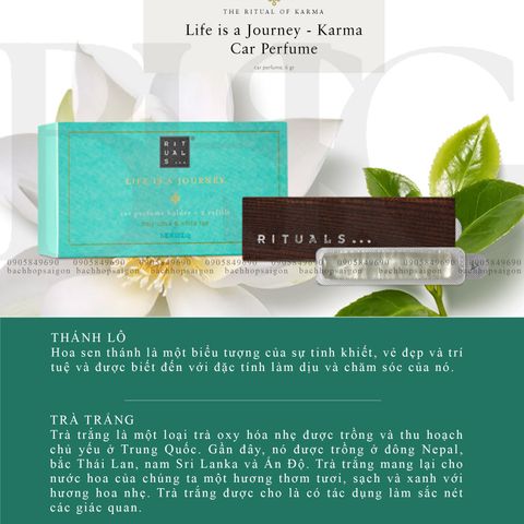 Sáp thơm ô tô The Rituals of Holy Lotus Karma Car Air freshener