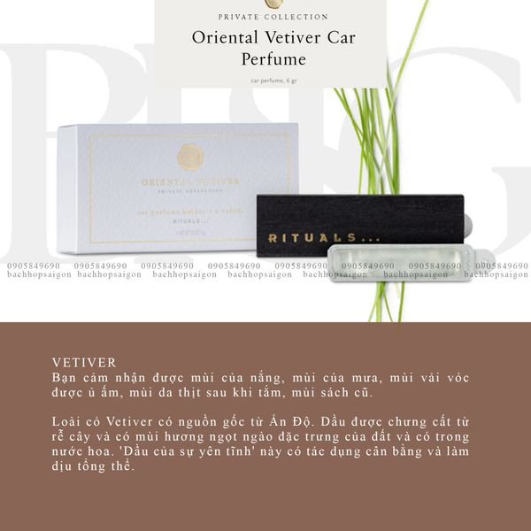 Sáp thơm ô tô The Rituals of Vertiver Car perfume