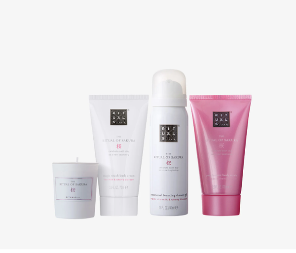 Gift Set - The Rituals of Sakura quà tặng sữa tắm dưỡng thể và nến thơm Size S