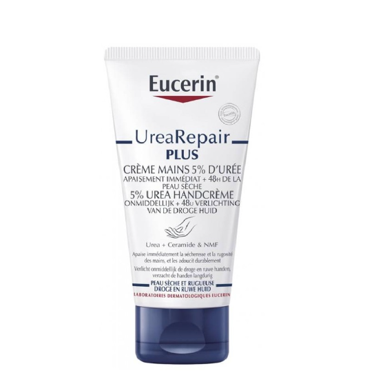 Kem dưỡng da tay Eucerin UreaRepair PLUS 5% Urea hand cream không gây nhờn rít 75ml