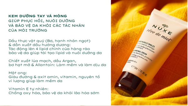 Kem dưỡng da tay và móng Nuxe Reve de Miel  hand and nail cream