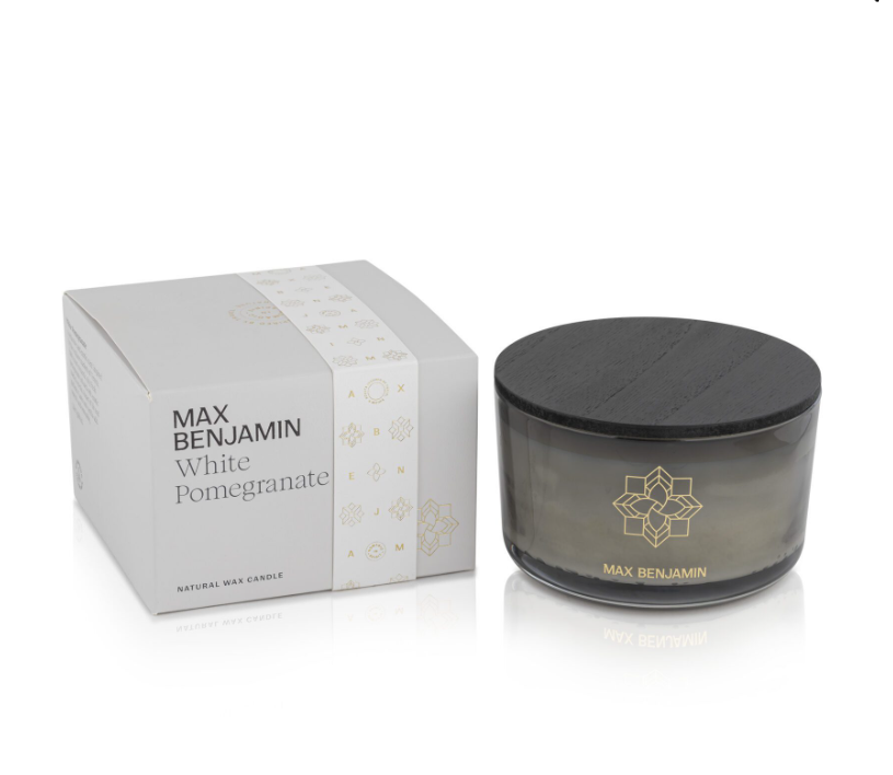 Nến thơm Max Benjamin white pomegranate 3 Wick Luxury Candle 560g BÁCH