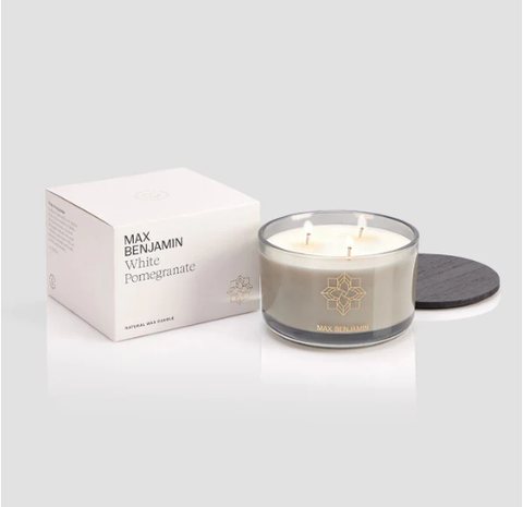 Nến thơm Max Benjamin  white pomegranate  3 Wick Luxury Candle 560g
