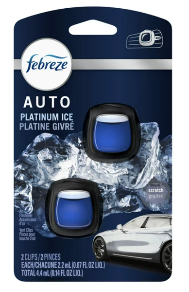 Tinh dầu Thơm xe Febreze Car Platinum Ice 2x2ml