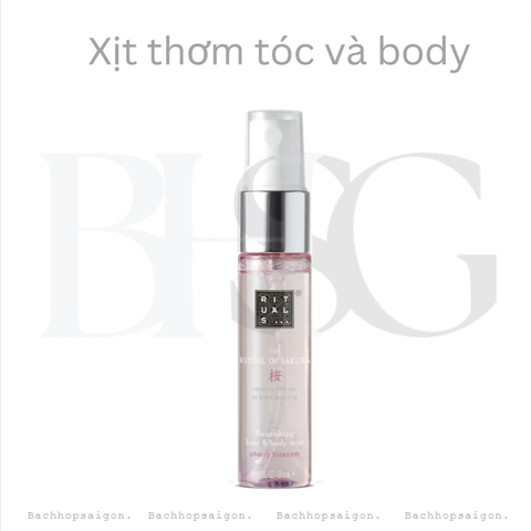 Xịt thơm tóc & cơ thể The Rituals Sakura hair and body mist 20ml