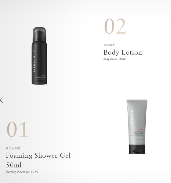 Gift set - quà tặng cao cấp combo tắm gội và dưỡng da Rituals of Homme S Size