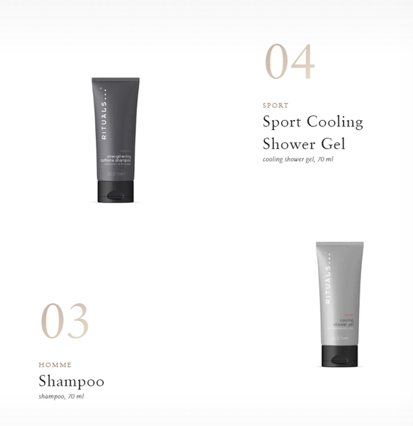 Gift set - quà tặng cao cấp combo tắm gội và dưỡng da Rituals of Homme S Size