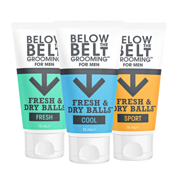 Kem dưỡng phụ khoa nam Below The Belt Grooming Fresh & Dry Balls 75ml - Bảo vệ khỏi mồ hôi, mùi hôi và nấm