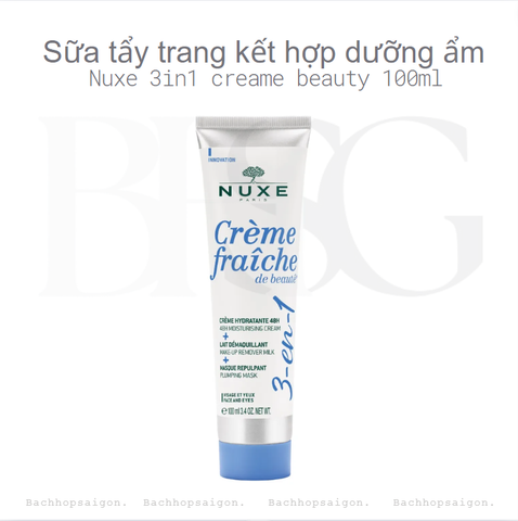 Sữa Tẩy trang kết hợp dưỡng ẩm 3in1 Nuxe cream fraiche de beaute 48h