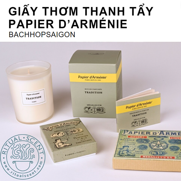 Set Giấy Thơm PAPIER D'ARMÉNIE Rose Buring papers 6pcs