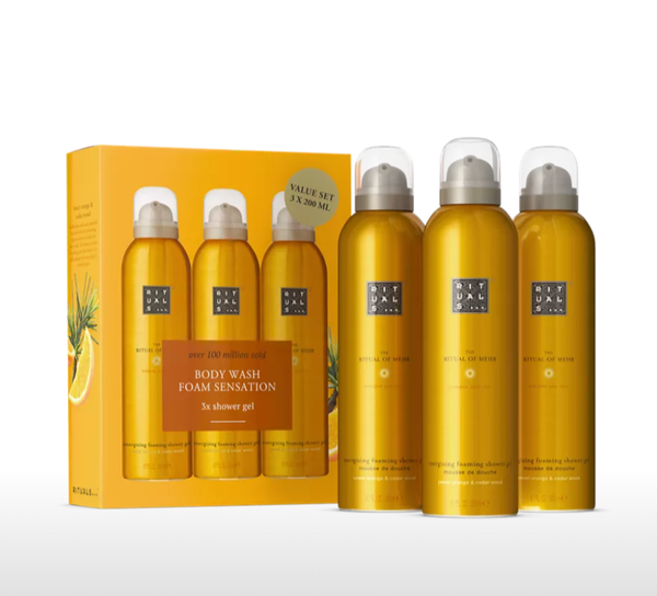 Set Sữa tắm tạo bọt The Rituals of Mehr foaming shower gel Value Pack 3