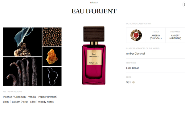 Rituals - Nước hoa nữ The Rituals Eau D'Orient EDP 15ml