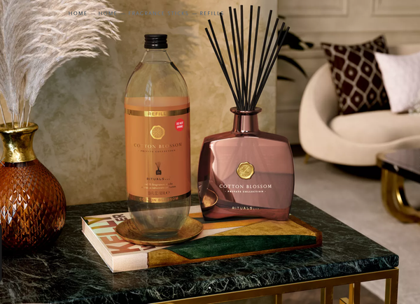 Refill Tinh dầu tán hương COTTON BLOSSOM  Rituals Private collection Refill Fragrance Sticks 900ml