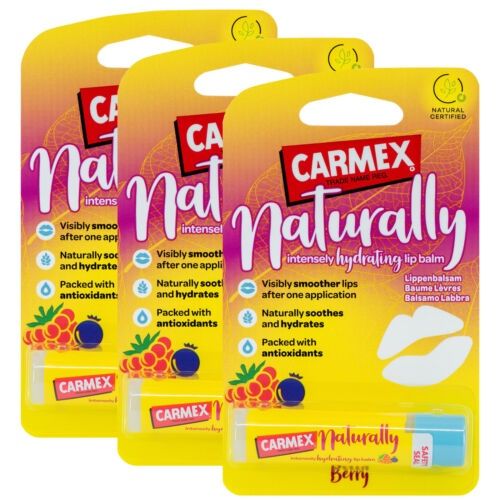 son dưỡng môi Carmex Lip Balm Naturally Hydrating 3 mùi chủ đạo