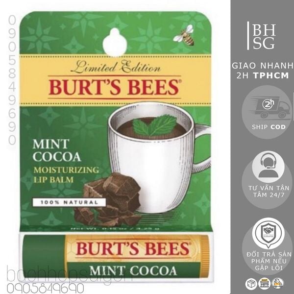 Son dưỡng môi  Burt's bees không màu 100% thiên nhiên