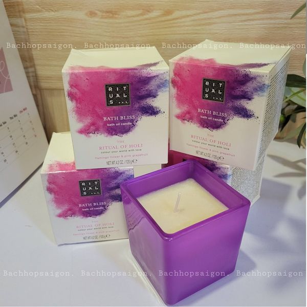 Rituals - Dầu tắm hương dạng Nến thơm The Ritual of Holi Bath Oil Candle 125g