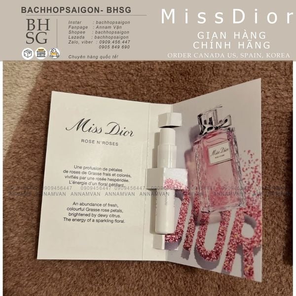 Vial nước hoa nữ miss dior Eau De Parfume 1.5ml