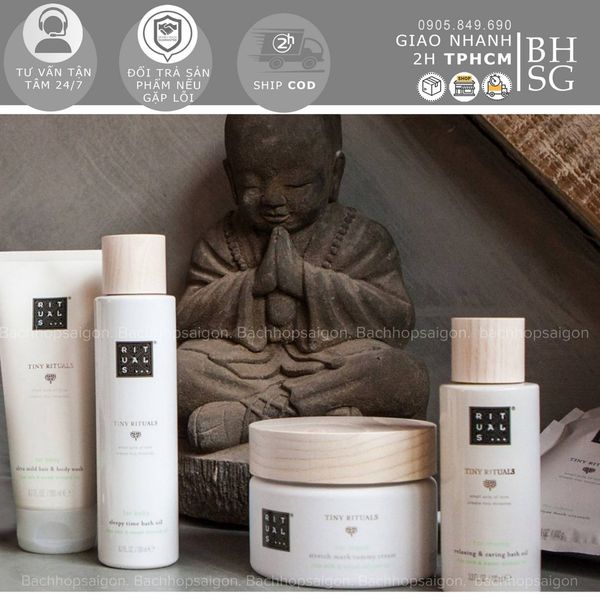 Rituals bộ sản phẩm tắm gội và dưỡng ẩm cho bé TINY RITUALS Baby and Mum Set