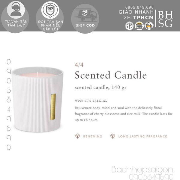 Gift set - bộ quà tặng cao cấp tắm dưỡng thể và Nến thơm The rituals of sakura