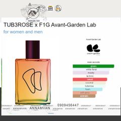 Nước hoa nam cao cấp TUB3ROSE x F1G Avant-Garden Lab 30ml