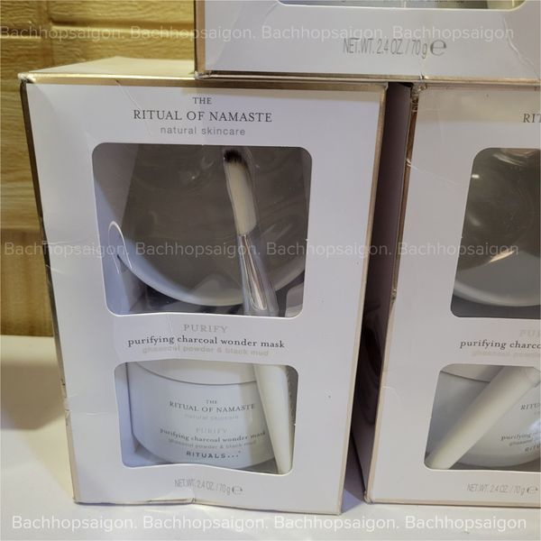 Rituals Mặt nạ than thanh lọc da và tẩy tế bao chết da Mặt Rituals of Namaste Charcoal Wonder Mask