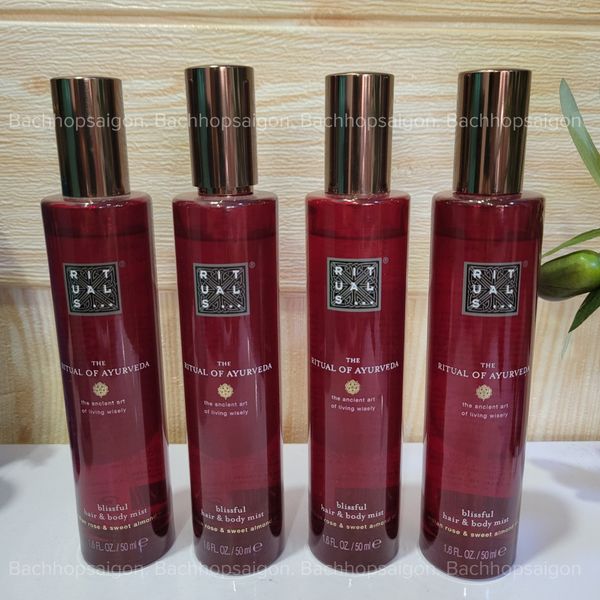 Xịt thơm tóc & cơ thể The Rituals hair and body mist Ayurveda 50ml