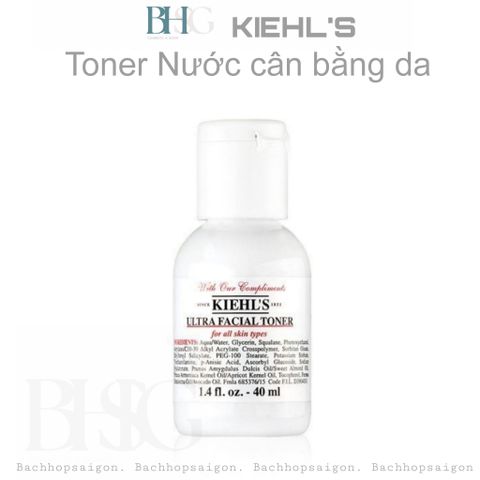Toner dưỡng ẩm làm sáng da không cồn dịu nhẹ Kiehl Ultra Facial Toner size 40ml