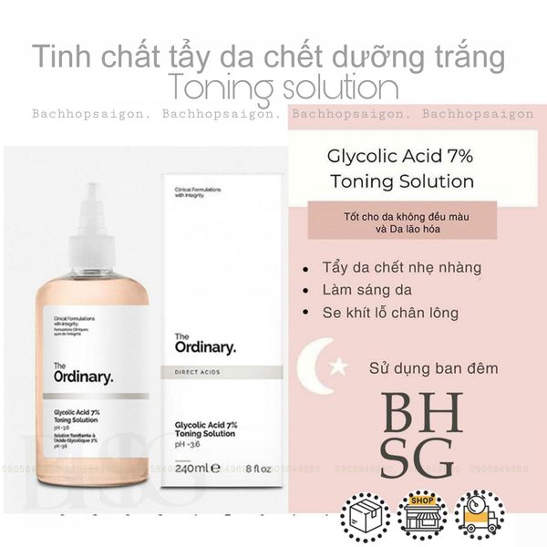 Toner The Ordinary Toner tẩy da chết glycolic acid 7% 240ml Toning Solution fullsize