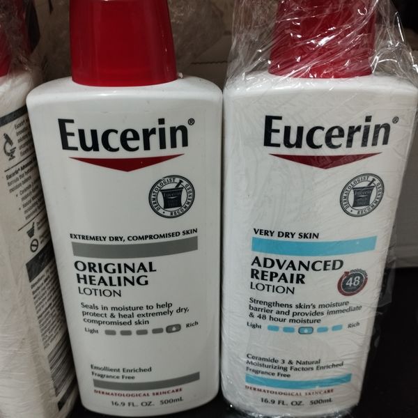 Kem dưỡng body dưỡng ẩm cho da khô, nứt, vẩy Nến Eucerin Advanced Repair Body Lotion 48h 500ml (USA)