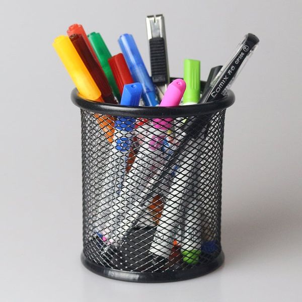 Ống Cắm Bút Hợp Kim Màu Đen Hình Tròn