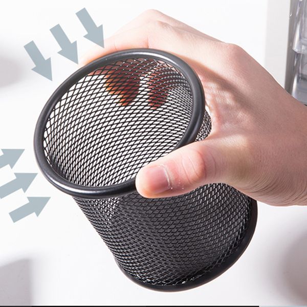 Ống Cắm Bút Hợp Kim Màu Đen Hình Tròn