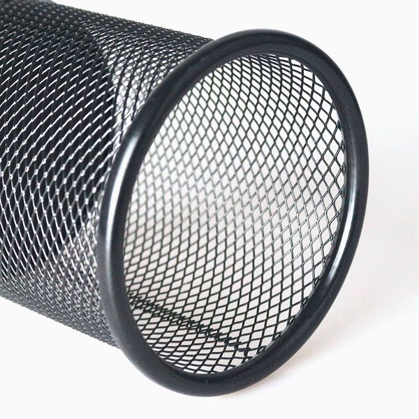 Ống Cắm Bút Hợp Kim Màu Đen Hình Tròn