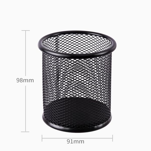 Ống Cắm Bút Hợp Kim Màu Đen Hình Tròn