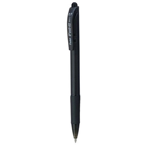 Bút Bi Bấm 0.7mm Pentel BX417-A - Đen