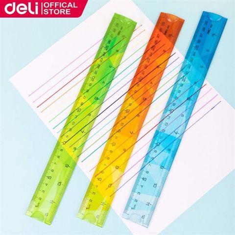 Thước kẻ dẻo nhiều màu 30cm DELI EH651