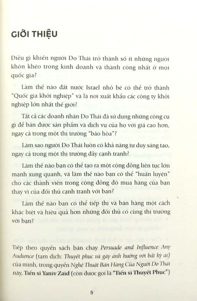 NGHỆ THUẬT BÁN HÀNG CỦA NGƯỜI DO THÁI