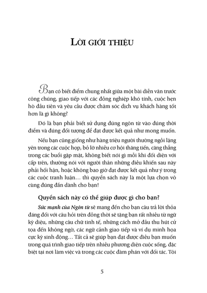 SỨC MẠNH CỦA NGÔN TỪ