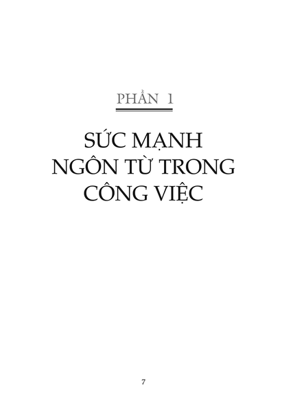 SỨC MẠNH CỦA NGÔN TỪ