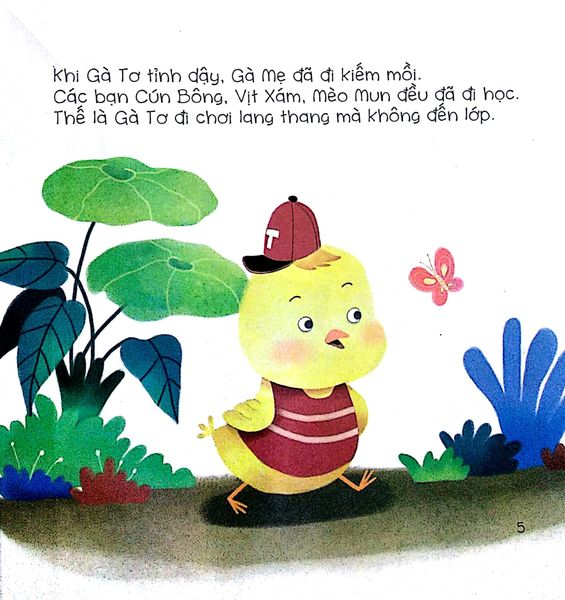 Bé tập kể chuyện - Gà tơ đi học