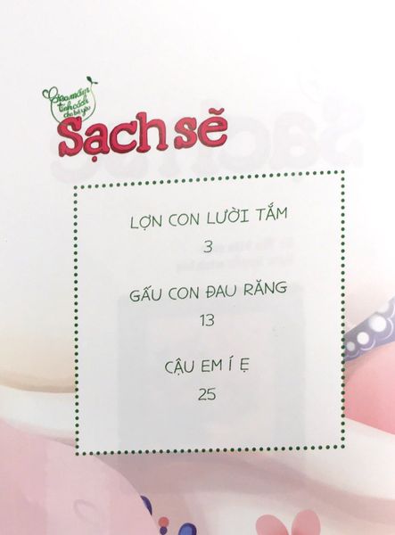 Gieo mầm tính cách cho bé yêu. Sạch sẽ