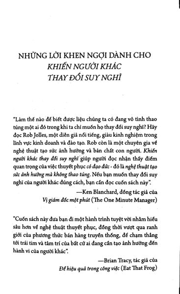 Khiến người khác thay đổi suy nghĩ: nghệ thuật gây ảnh hưởng mà không thao túng