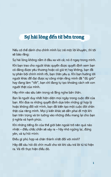 Chỉ có bạn mới trả lời được câu hỏi của cuộc đời mình