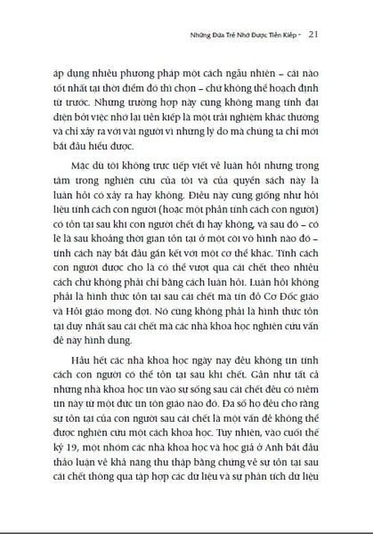 NHỮNG ĐỨA TRẺ NHỚ ĐƯỢC TIỀN KIẾP